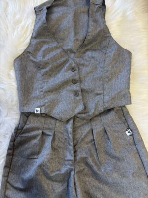 Conjunto Shorts/Colete Alfaiataria trad.