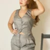 Conjunto - Shorts/Colete Alfaiataria trad.