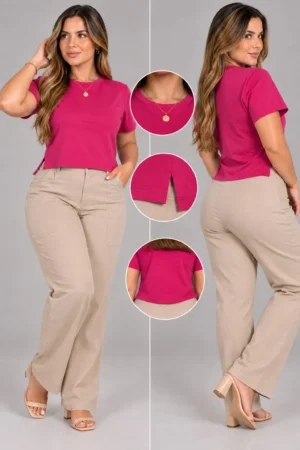Blusa Manga Curta Lady